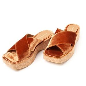 Paloma Barcelo Velvet Cuero Sandal Sz: IT40